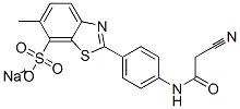 2-[4-(2-氰基乙酰氨基)苯基]-6-甲基-7-苯并噻唑磺酸单钠盐结构式