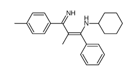 N-Cyclohexyl-3-imino-2-methyl-1-phenyl-3-p-tolyl-prop-1-en-1-amine结构式