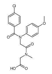N-(N-(4-Chlorobenzoyl)-N-(4-methoxyphenyl)glycyl)-N-methylglycine结构式