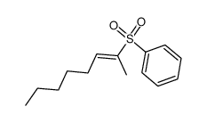 (E)-2-benzenesulfonyl-2-octene Structure