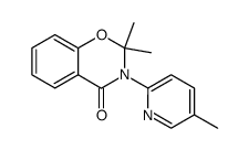 2,2-dimethyl-3-(5-methylpyridin-2-yl)-2,3-dihydro-4H-benzo[e][1,3]oxazin-4-one结构式