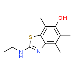 6-Benzothiazolol,2-(ethylamino)-4,5,7-trimethyl-结构式