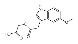 2-[2-(5-methoxy-2-methyl-1H-indol-3-yl)acetyl]oxyacetic acid结构式
