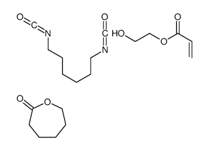 2-丙烯酸-2-羟基乙酯与1,6-二异氰酸根合和2-氧杂环庚酮的聚合物结构式