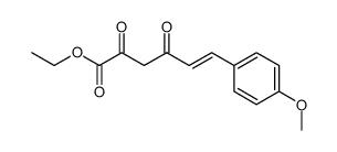 6t-(4-methoxy-phenyl)-2,4-dioxo-hex-5-enoic acid ethyl ester Structure