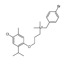 (4-bromophenyl)methyl-[3-(4-chloro-5-methyl-2-propan-2-ylphenoxy)propyl]-dimethylazanium Structure