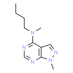 1H-Pyrazolo[3,4-d]pyrimidine,4-(butylmethylamino)-1-methyl-(8CI) Structure