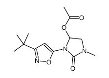 [3-(3-tert-butyl-1,2-oxazol-5-yl)-1-methyl-2-oxoimidazolidin-4-yl] acetate结构式