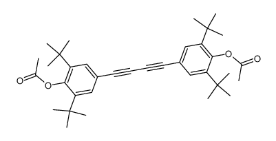 buta-1,3-diyne-1,4-diylbis(2,6-di-tert-butyl-4,1-phenylene) diacetate结构式