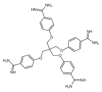 1,3-bis(p-amidinophenoxy)-2,2-bis(p-amidinophenoxymethyl)-propane Structure