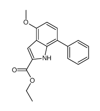 ethyl 4-methoxy-7-phenyl-1H-indole-2-carboxylate结构式