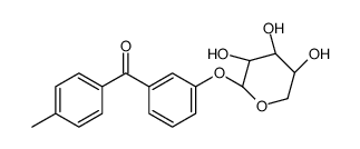 (4-Methylphenyl)(3-(beta-D-xylopyranosyloxy)phenyl)methanone Structure