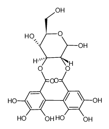 2,3-di-O-[(S)-4,5,6,4',5',6'-hexahydroxybiphenyl-2,2'-diyldicarbonyl]-(α/β)-D-glucopyranose结构式