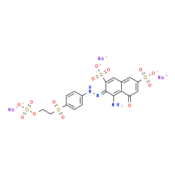 trisodium 4-amino-5-hydroxy-3-[[4-[[2-(sulphonatooxy)ethyl]sulphonyl]phenyl]azo]naphthalene-2,7-disulphonate picture