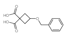 3-苄氧基环丁烷-1,1-二羧酸结构式