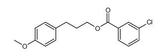 3-(4-methoxyphenyl)propyl 3-chlorobenzoate结构式