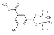 3-氨基-5-甲氧羰基苯基硼酸频哪醇酯结构式