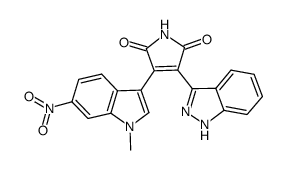 3-(1H-indazol-3-yl)-4-(1-methyl-6-nitro-1H-indol-3-yl)-pyrrole-2,5-dione结构式