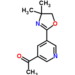 1-[5-(4,4-Dimethyl-4,5-dihydro-1,3-oxazol-2-yl)-3-pyridinyl]ethanone Structure