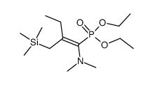 (E)-1-(Diethoxyphosphoryl)-N,N-dimethyl-2-<(trimethylsilyl)methyl>-1-buten-1-amin结构式