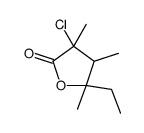 3-chloro-5-ethyl-3,4,5-trimethyloxolan-2-one结构式