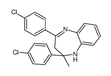 2,4-bis(4-chlorophenyl)-2-methyl-1,3-dihydro-1,5-benzodiazepine Structure