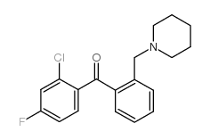 2-CHLORO-4-FLUORO-2'-PIPERIDINOMETHYL BENZOPHENONE Structure
