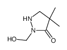 2-(hydroxymethyl)-4,4-dimethylpyrazolidin-3-one结构式