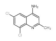 4-氨基-6,8-二氯-2-甲基喹啉结构式