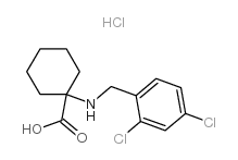 1-(2,4-二氯-苄基氨基)-环己烷羧酸盐酸盐结构式