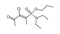 propyl-N,N-diethylamido(β-chloro-β-acetyl)isopropenylphosphonate Structure