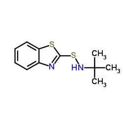 N-叔丁基-2-苯并噻唑次磺酰胺结构式