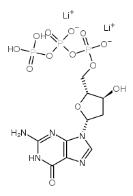 2ˊ-脱氧鸟苷-5ˊ-三磷酸二锂盐结构式