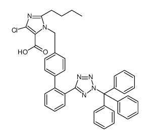 1H-Imidazole-5-carboxylic acid, 2-butyl-4-chloro-1-[[2'-[2-(triphenylmethyl)-2H-tetrazol-5-yl][1,1'-biphenyl]-4-yl]methyl] Structure