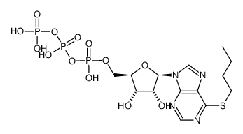 6-(n-butylthio)-9-β-D-ribofuranosylpurine 5'-triphosphate Structure