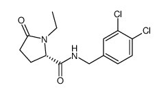 N-[(3,4-dichlorophenyl)methyl]-1-ethyl-5-oxo-L-prolinamide结构式
