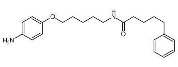 N-[5-(4-aminophenoxy)pentyl]-5-phenylpentanamide结构式
