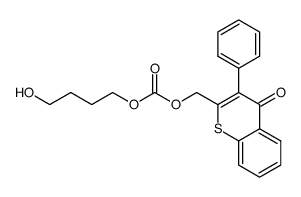 4-hydroxybutyl (4-oxo-3-phenyl-4H-thiochromen-2-yl)methylcarbonate结构式