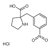 (S)-2-(3-NITROBENZYL)PYRROLIDINE-2-CARBOXYLIC ACID HYDROCHLORIDE Structure