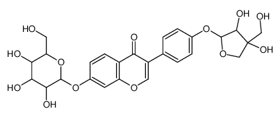 3-[4-[3,4-dihydroxy-4-(hydroxymethyl)oxolan-2-yl]oxyphenyl]-7-[3,4,5-trihydroxy-6-(hydroxymethyl)oxan-2-yl]oxychromen-4-one Structure