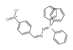 Benzaldehyde, 4-nitro-,2-(triphenylphosphoranylidene)hydrazone Structure