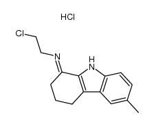 6-Methyl-1-(2-chloroethylimino)-1,2,3,4-tetrahydrocarbazole hydrochloride结构式
