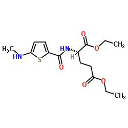 N-(5-甲氨基-2-噻吩甲酰基)-l-谷氨酸二乙酯结构式