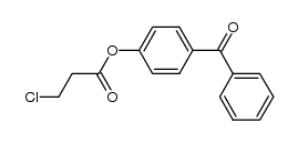 3-chloro-propionic acid 4-benzoylphenyl ester结构式