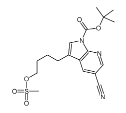 1H-Pyrrolo[2,3-b]pyridine-1-carboxylic acid, 5-cyano-3-[4-[(Methylsulfonyl)oxy]butyl]-, 1,1-dimethylethyl ester picture