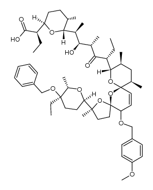 21-epi-20-O-(4-methoxybenzyl)-28-O-benzylsalinomycin结构式