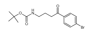 tert-Butyl 4-(4-bromophenyl)-4-oxobutylcarbamate结构式