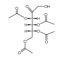 3,4,5,6-tetra-O-acetyl-D-fructose Structure