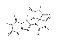8-[2,4,7,9-tetraoxo-3,6,8-trimethyl-1,3,6,8-tetraazaspiro (4-4) nonane-1-yl]-caffeine结构式