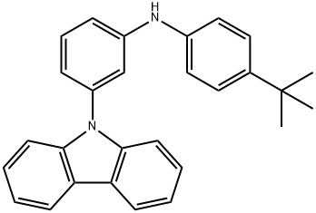 N-(4-叔丁基苯基)-3-(9H-咔唑-9-基)苯胺结构式